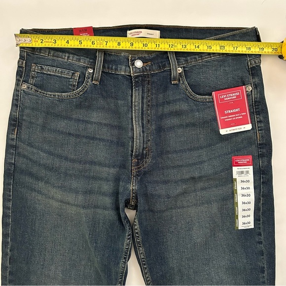 NWT Levi's Strauss Signature Straight leg Relaxed Blue Jeans Ultimate Flex 36x30 - Picture 12 of 14